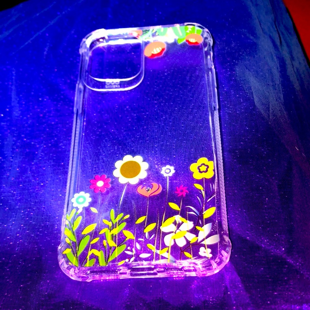 Clear Silicone Phone Skin with Floral Design